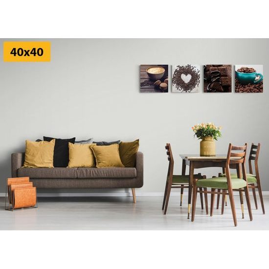 Set obrazů káva v různých podobách