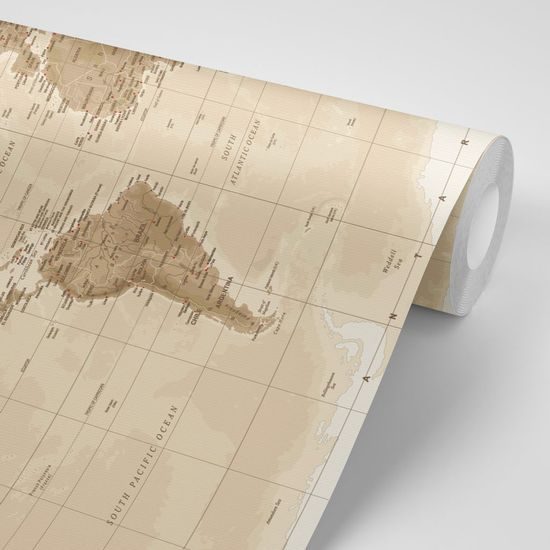 Samolepící tapeta stylová mapa