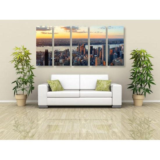 5-dílný obraz nádherný New York