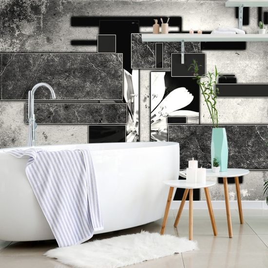 Tapeta luxusní abstrakce v černobílém provedení