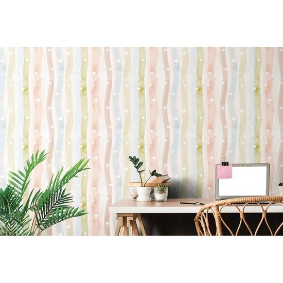 Samolepící tapeta malované kmeny stromů