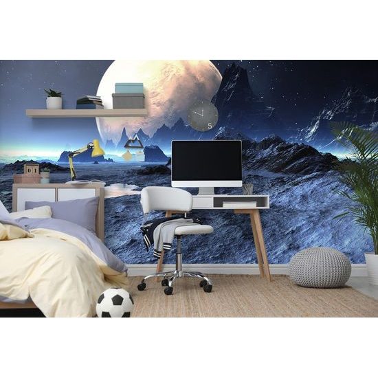 Jedinečná samolepící tapeta tajemná fantasy planeta