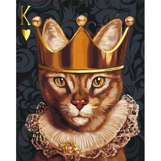 Malování podle čísel královská kočka