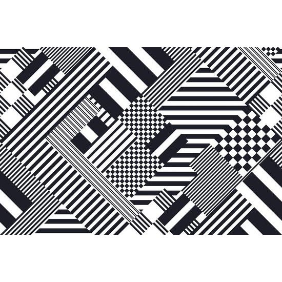 Samolepící tapeta černobílé vzory v jednoduchém provedení