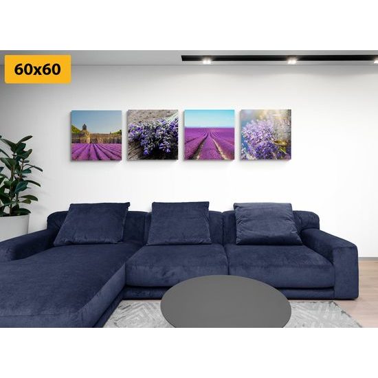 Set obrazů romantická levandule