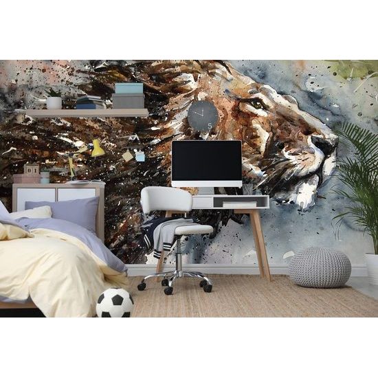 Tapeta malba mocného lva
