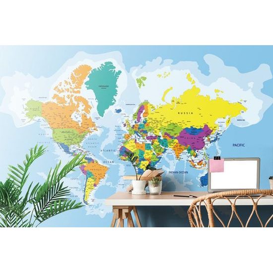 Tapeta barevně rozlišená mapa