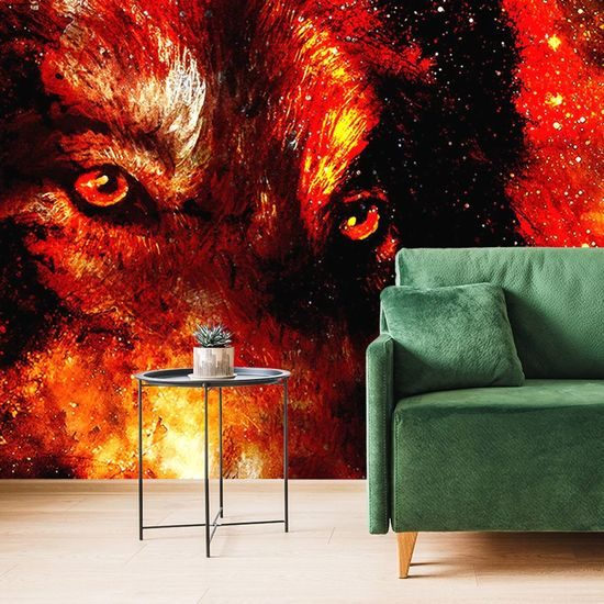 Tapeta dravý pohled vlka