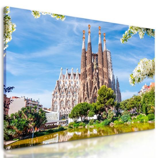 Obraz nádherná Barcelonská katedrála
