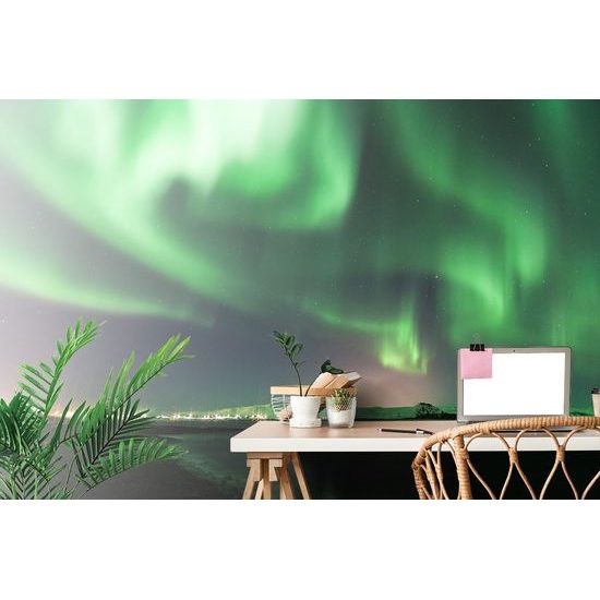 Samolepící fototapeta krásná záře za polárním kruhem