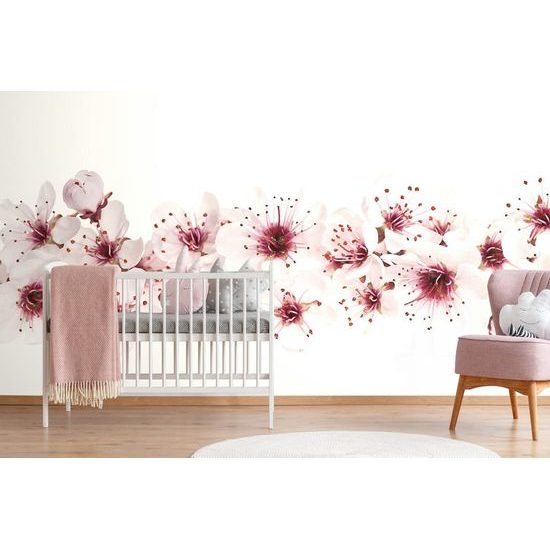 Samolepící tapeta jarní květiny třešně