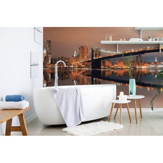 Fototapeta most ve večerním Manhattanu