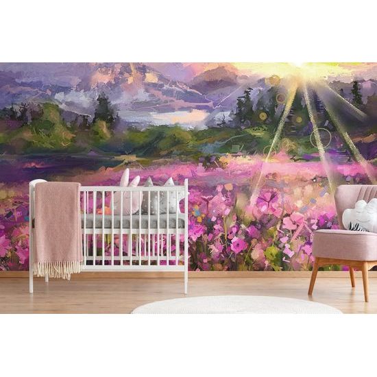 Tapeta nádherná krajina při západu slunce