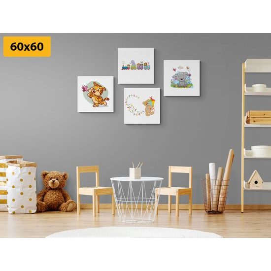 Set obrazů veselá zvířátka