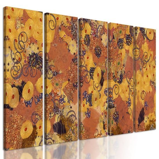 5-dílný obraz abstraktní umění podle G. Klimta