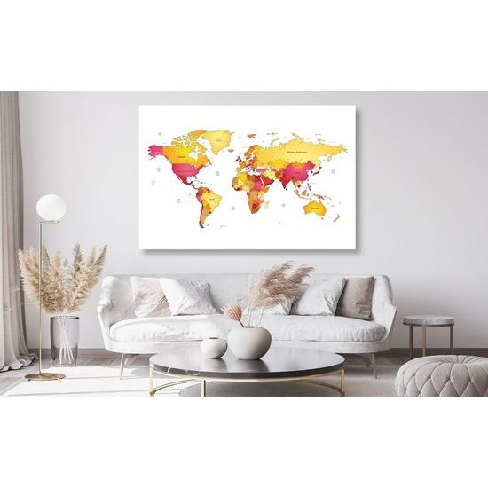 Obraz na korku krásná pestrobarevná mapa