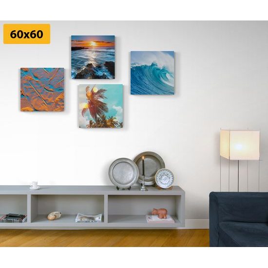 Set obrazů tropický ráj