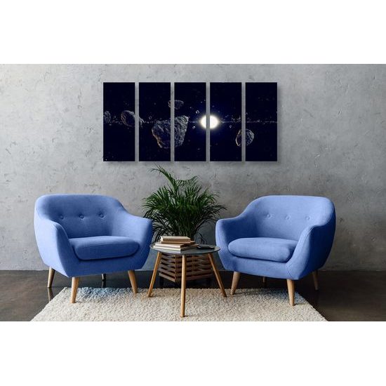 5-dílný obraz asteroidy