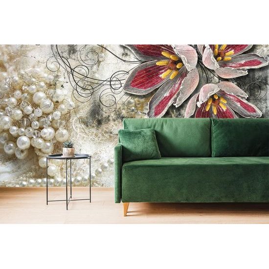 Zajímavá samolepící tapeta zázračné květiny