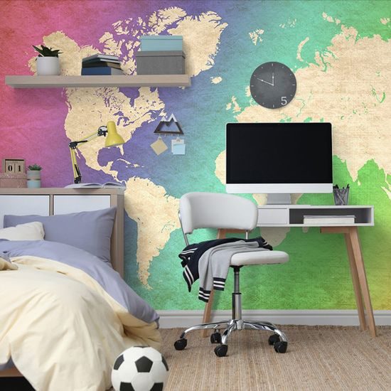 Tapeta minimalistická mapa světa