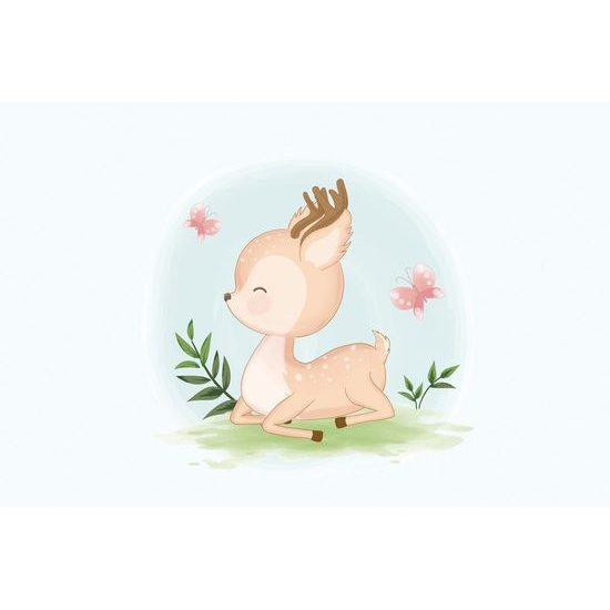 Samolepící tapeta milý srnek na louce