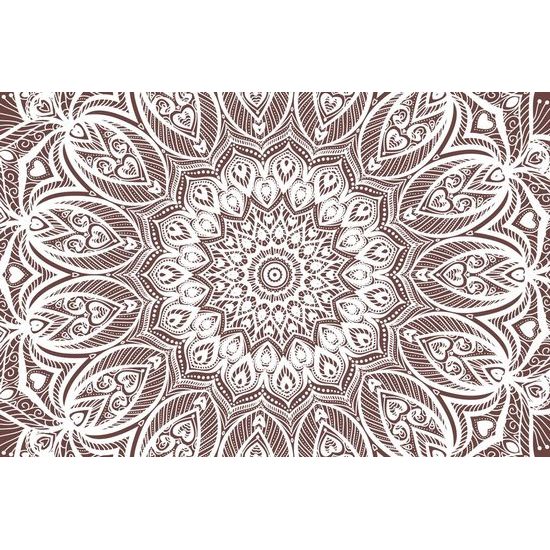 Samolepící tapeta nekonečná Mandala v hnědém provedení