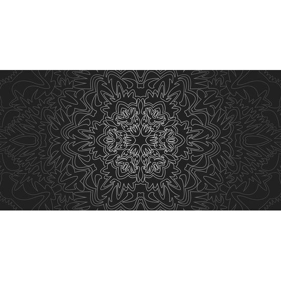 Obraz exotická Mandala v černobílém provedení