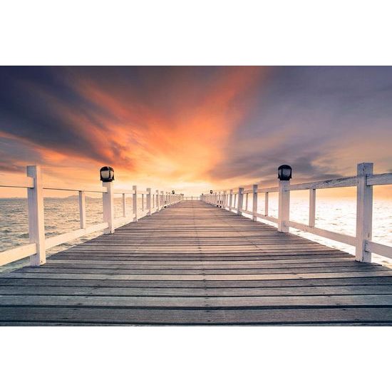 Samolepící fototapeta nekončící dřevěné molo