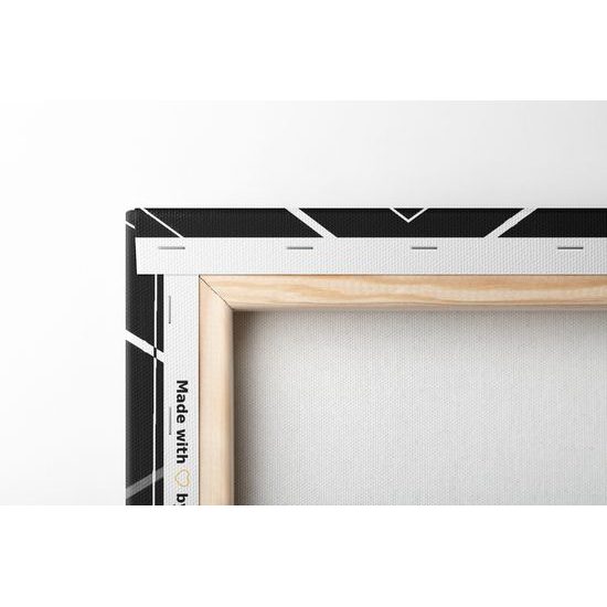 Obraz jedinečná futuristická abstrakce tvarů v černobílém provedení