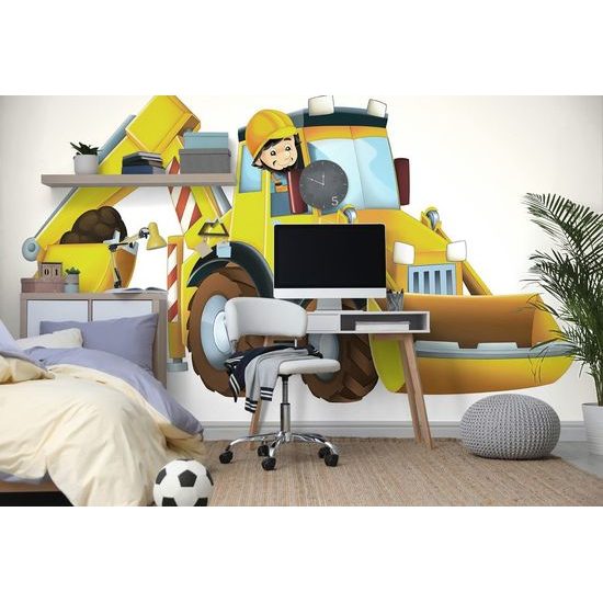 Tapeta kreslený bagr