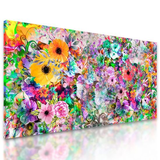 Obraz květiny v zářivých barvách