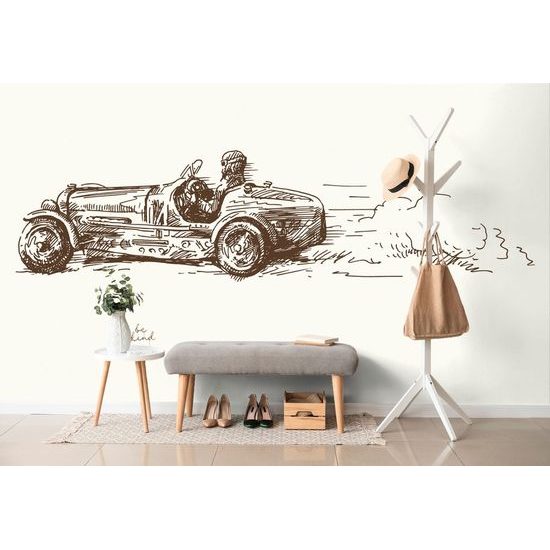 Samolepící tapeta historické závodní auto