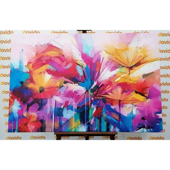 Obraz abstrakce pestrobarevných květin