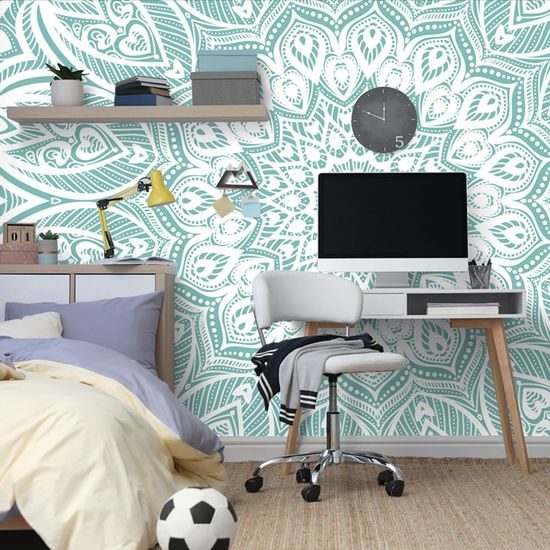 Tapeta nekonečná Mandala v modrém provedení