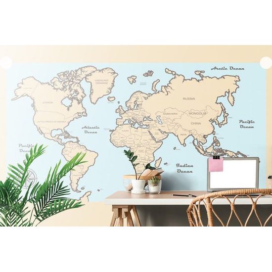 Samolepící tapeta jemná mapa s tělovým okrajem