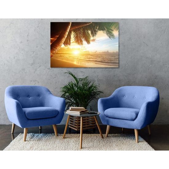 Obraz východ slunce v tropickém ráji