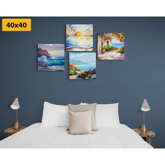 Set obrazů přímořská krajina