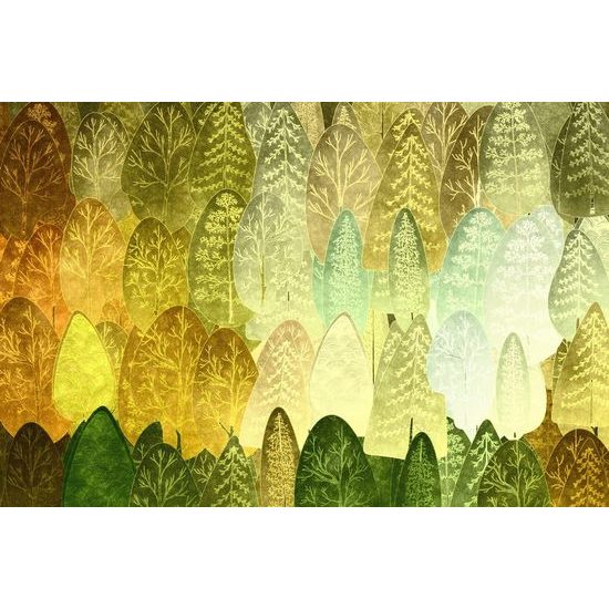 Samolepící tapeta pohádkově nesouměrné stromy