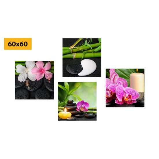 Set obrazů nádherné Feng Shui prvky