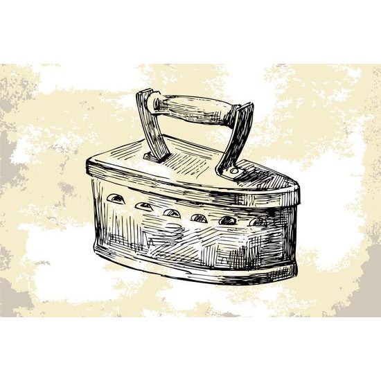 Tapeta starožitná žehlička