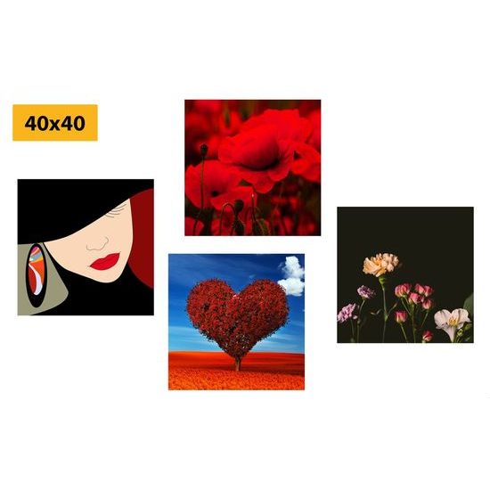 Set obrazů bouřlivá láska