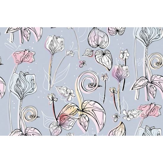 Samolepící tapeta nádherný vintage vzor květin