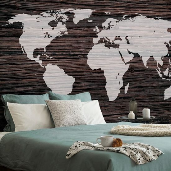 Tapeta mapa světa v moderním provedení