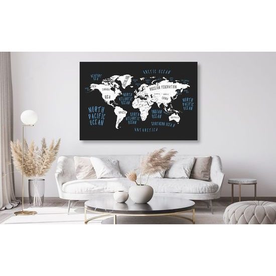 Obraz na korku mapa států v moderním provedení