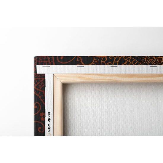 Obraz oranžová Mandala v indickém stylu