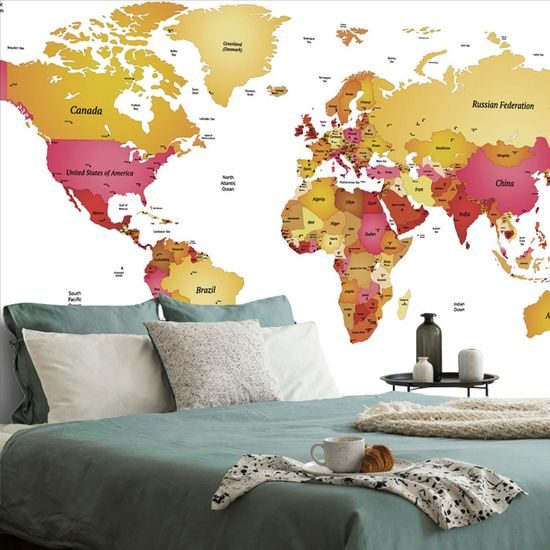 Tapeta krásná pestrobarevná mapa