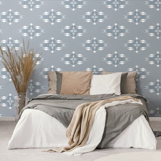 Samolepící tapeta abstraktní obrazce na šedém pozadí