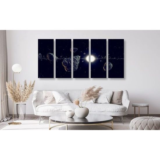 5-dílný obraz asteroidy