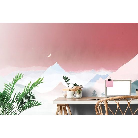 Samolepící tapeta krásná pastelová obloha