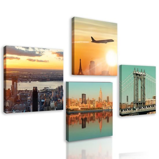 Set obrazů vysněná cesta do New Yorku